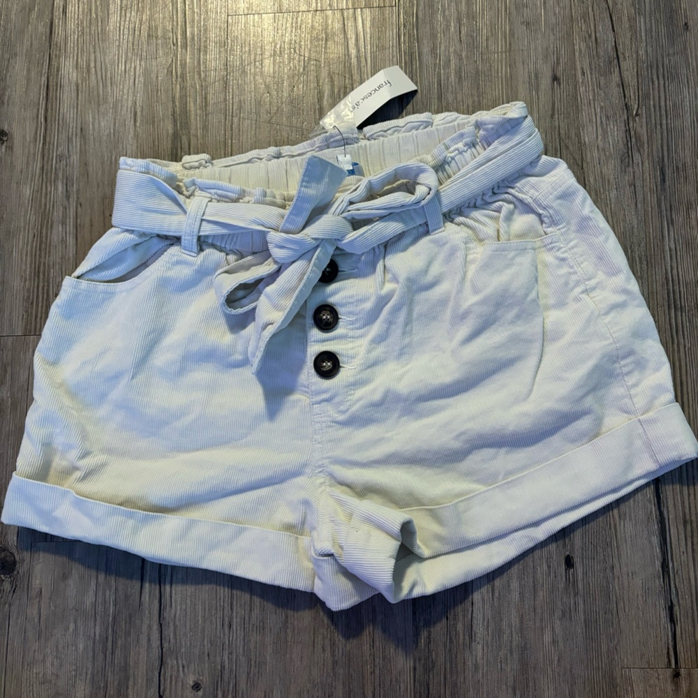 Francesca High Waisted Corduroy Shorts - Size M